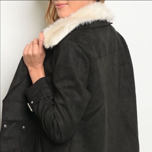 Faux Suede/Fur Coat - Picture 7 of 11